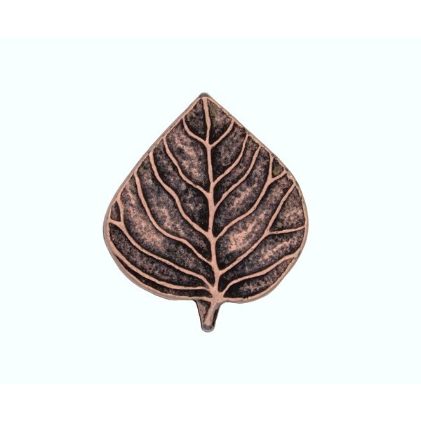 Buck Snort Distinctive Decorative Hardware Aspen Leaf Copper Ox Cabinet Knob KB00174-2800